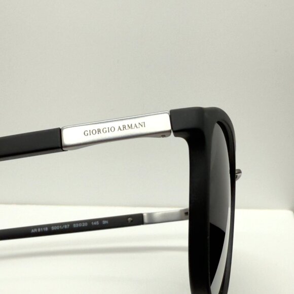 Georgio Armani AR8118 5001/87 Matte Black Sunglasses Grey Lens - Picture 10 of 14